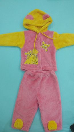 Детские тёплые вещи одежда весна на девочку костюм набор кофта штаны
