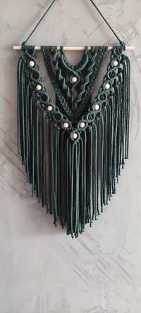 Makrama handmade w stylu Boho Emerald