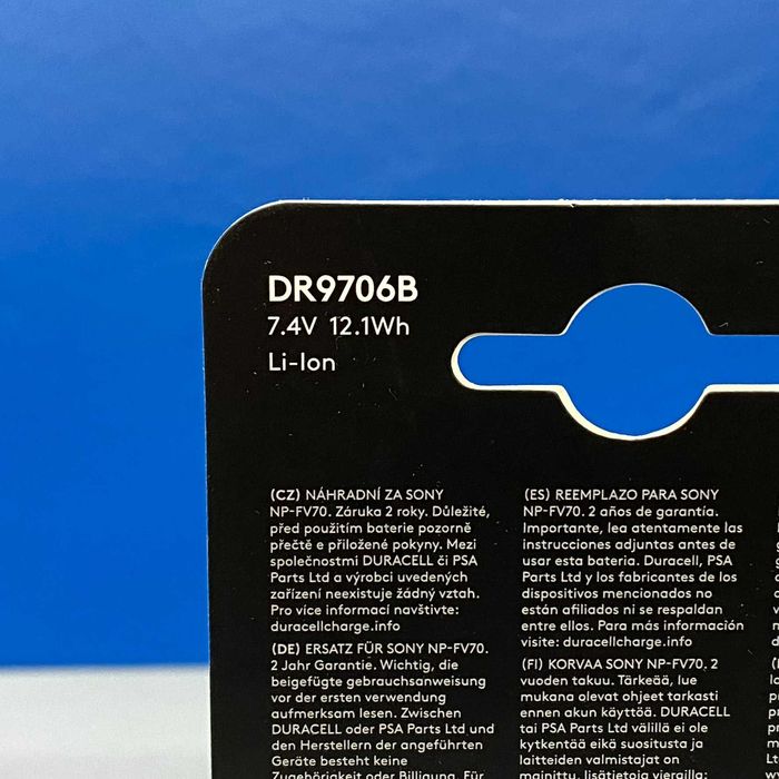 Bateria Duracell - Sony NP-FV70 (1640 mAh)