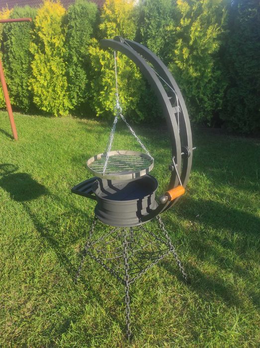 Grill ogrodowy felga nierdzewka