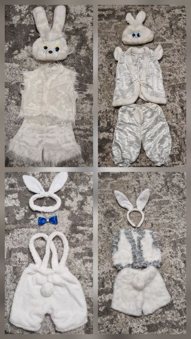 Зайчик, вушка зайця, сніговик, лисичка, свинка, ялинка