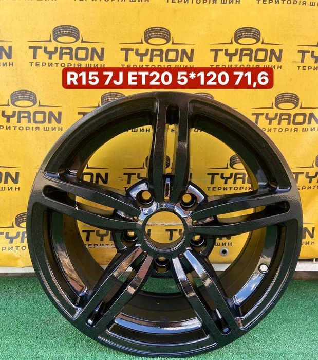 Диски титанові нові R15 5*120 7J ET20 DIA71,6 кт чорні