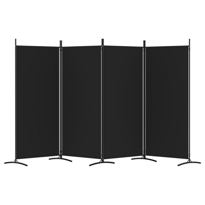 Vidaxl Parawan 4-Panelowy, Czarny, 346X180 Cm, Tkanina