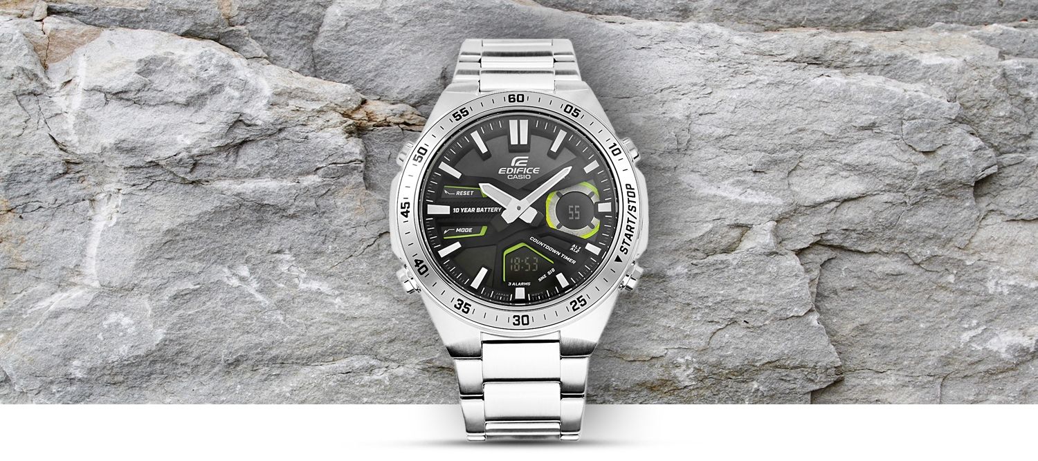 zegarek męski casio edifice efv-c110d-1a3vef 10 bar + box