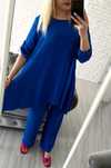 Elegancki komplet chabrowy luźny oversize XXL