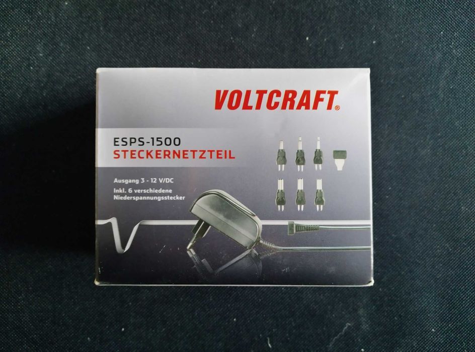 Zasilacz regulowany VOLTCRAFT ESPS-1500, 18 W, 1,5A, od 3V do 12V