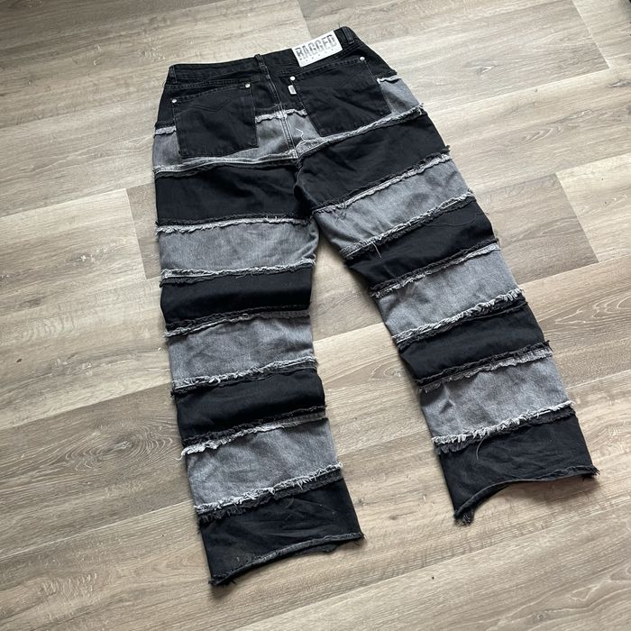 flared jeans ragged y2k sk8 drip drill джинси кльош флейред