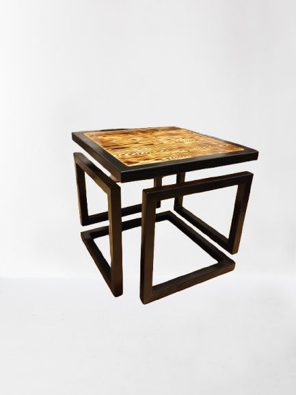 Stolik Kawowy Loftowy - Kwadratowy Lewitujący - Kostka Rubika