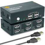 Przełącznik KVM DisplayPort podwójny monitor 4K 60 Hz DP 1.2 USB 743