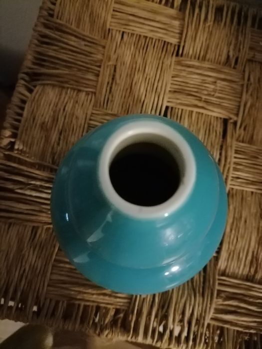Pequena jarra/vaso azul turquesa