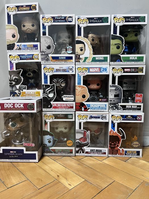 Funko Pop Marvel — Doc Ock Deluxe, Ant-Man, Gorr, She-Hulk, Deadpool