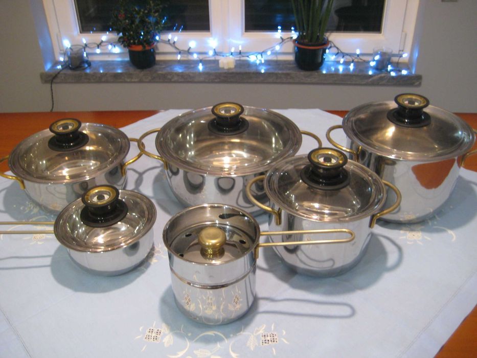 Trem de cozinha inox com tampa vidro com termómetro