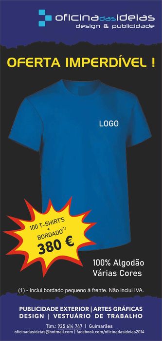 100 T-shirt´s com bordado