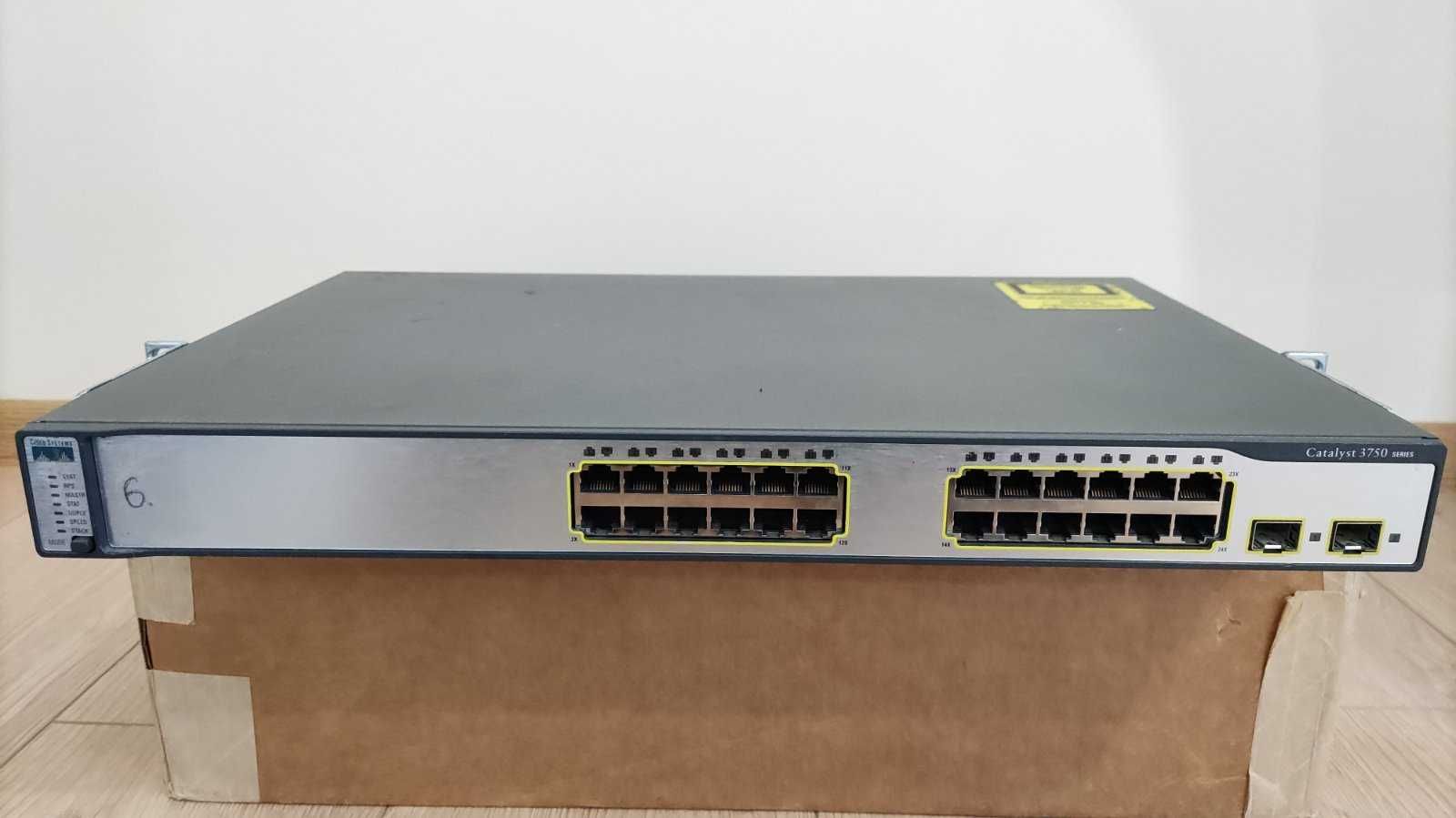 cisco WS-3750-24-TS switch комутатор