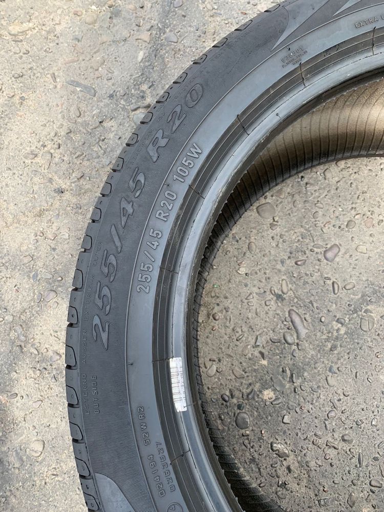 Шини 255/45 R20 Pirelli літо 2022р,6,2мм