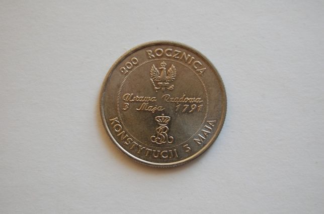 Moneta 10.000 zł z 1991 roku. 200 rocznica Konstytucji 3 Maja.