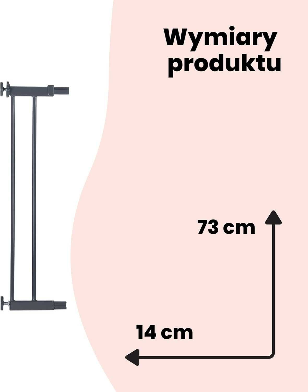 Przedłużenie do Bramki Kompatybilne z Safety 1st Easy Close 14 cm