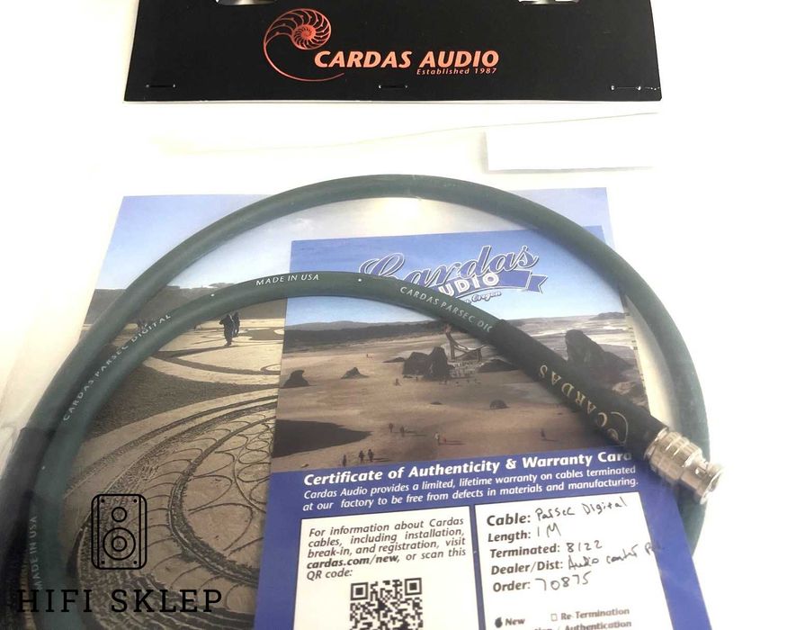 Cardas PARSEC - Kabel cyfrowy coaxial RCA na BNC 1m