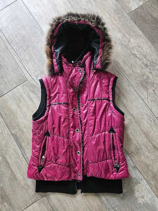 kamizelka damska Glostory, bezrękawnik z kapturem