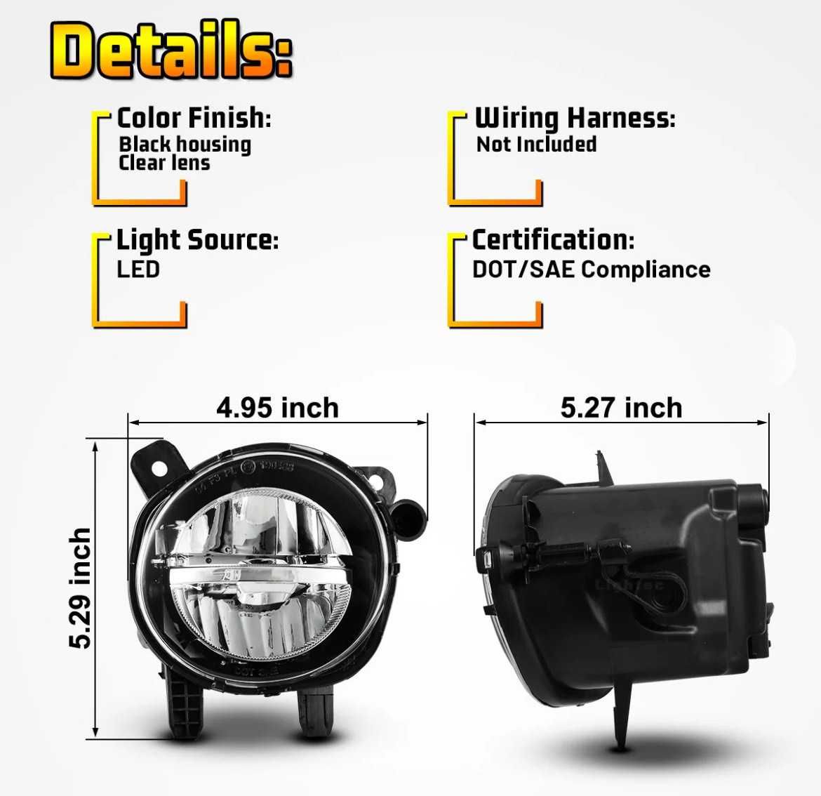 Протитуманні фари Led Winjet BMW F20 F22 F30 F32 туманки птф