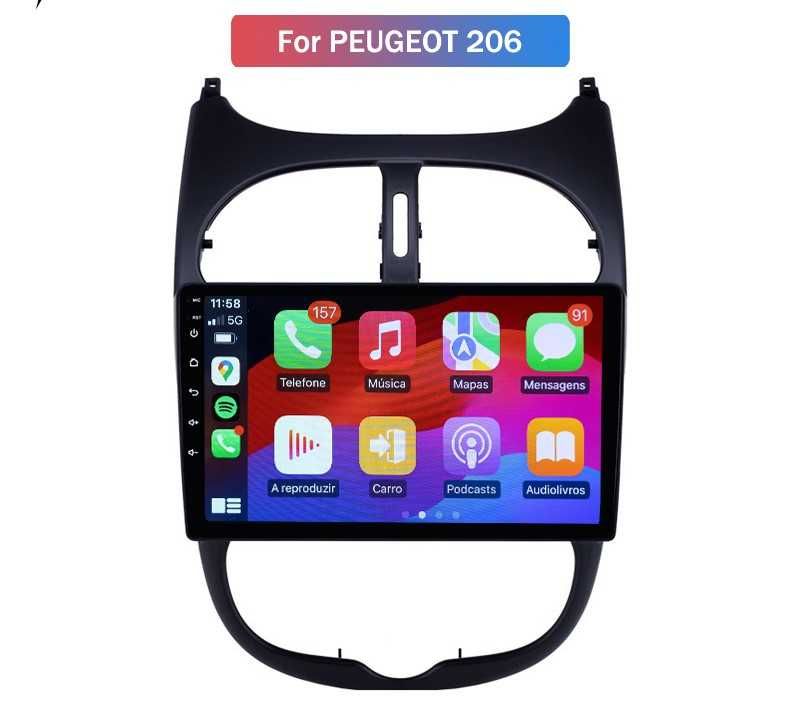 AutoRadio Para Peugeot 206 Android 13 -16/32/64Gb+Câmera/GPS_ Wif
