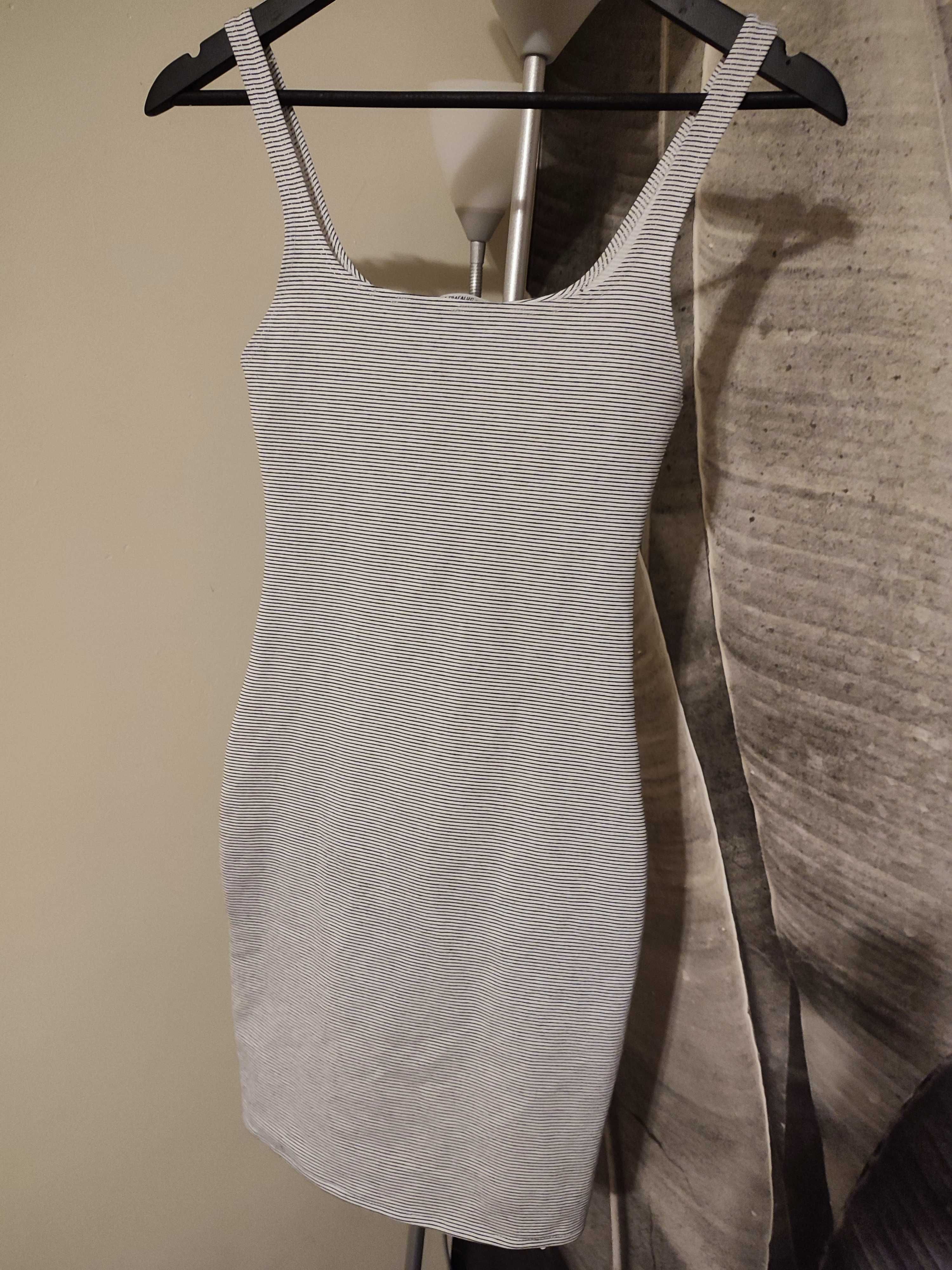 Sukienka na ramiączkach w paski Zara XXS/ XS mini #lato #tuba #obcisła