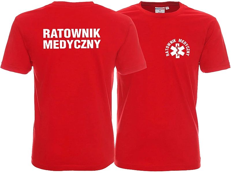Koszulka męska RATOWNIK MEDYCZNY czerwona (M)
