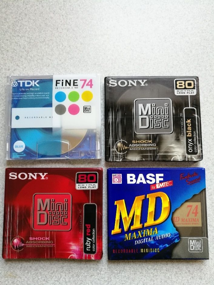 4x Minidisc SONY 80 x2 Basf 74  Tdk 74 cena za komplet