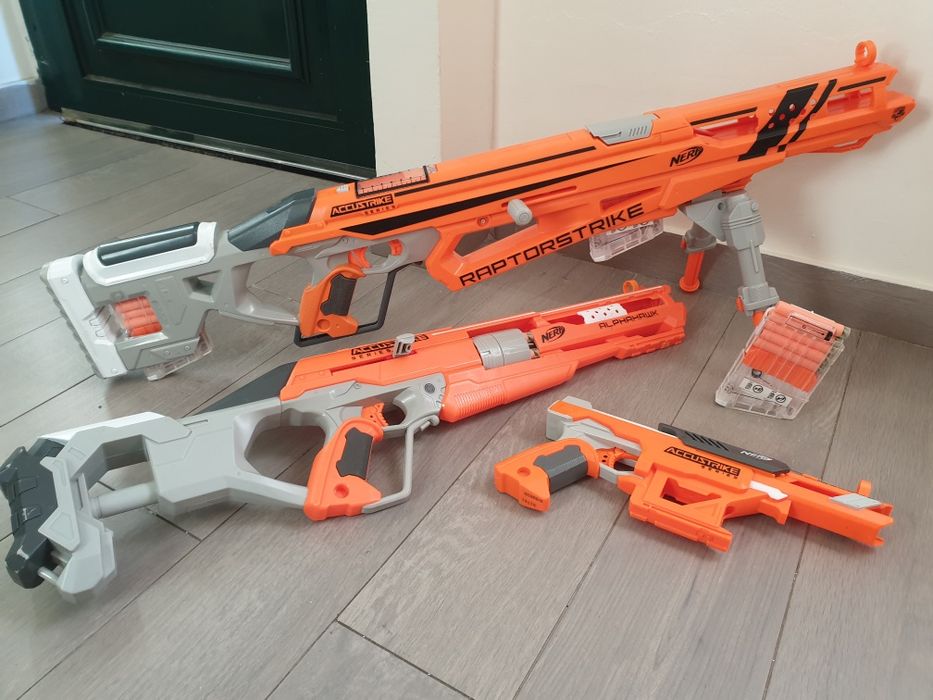 Lançador NERF Elite Alphahawk e Nerf N-Strike Elite  Precision Strike