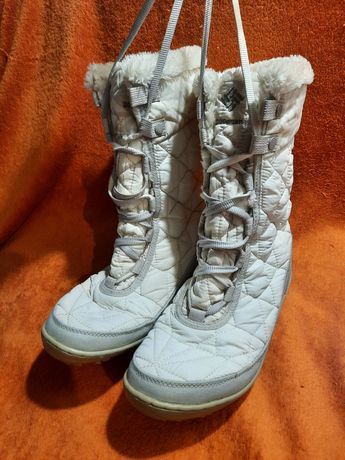 Зимові черевики чоботи Columbia omni grip білі, розмір 37,5