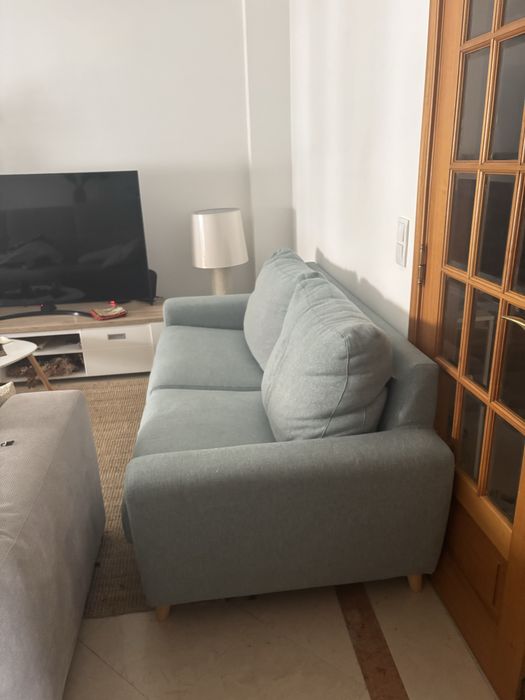 Sofa 3 lugares azul