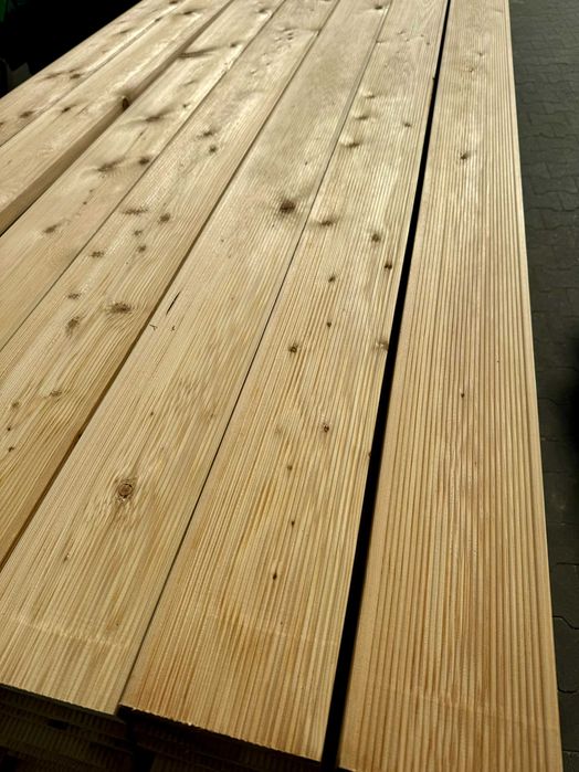 PROMOCJA Deska tarasowa modrzew syberyjski 28x146 Gładka/Ryflowana