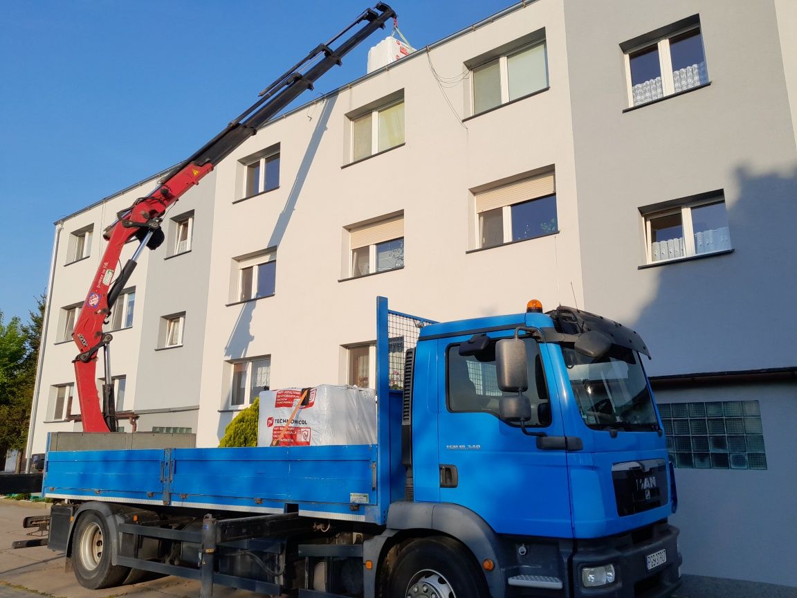 Transport ciężarowy z hds, usługi hds, dźwig Gostyń