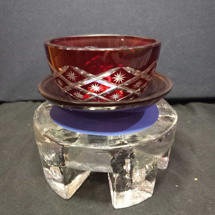 Luminária em cristal facetado