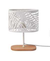 Elegancka lampka stołowa drewno+ metal