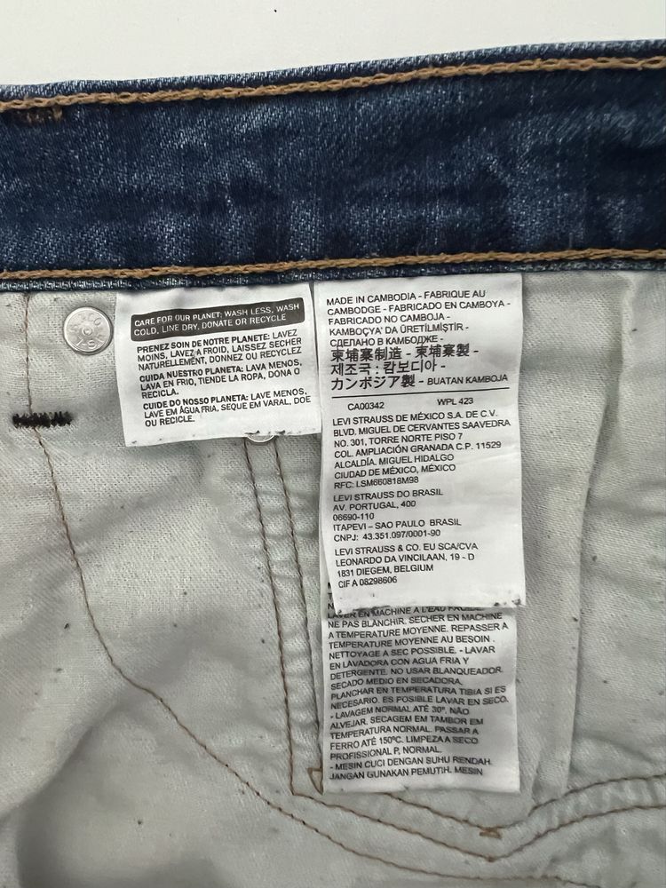Продам чоловічі джинси Levis 511 темно-сині Slim Fit W34 L34