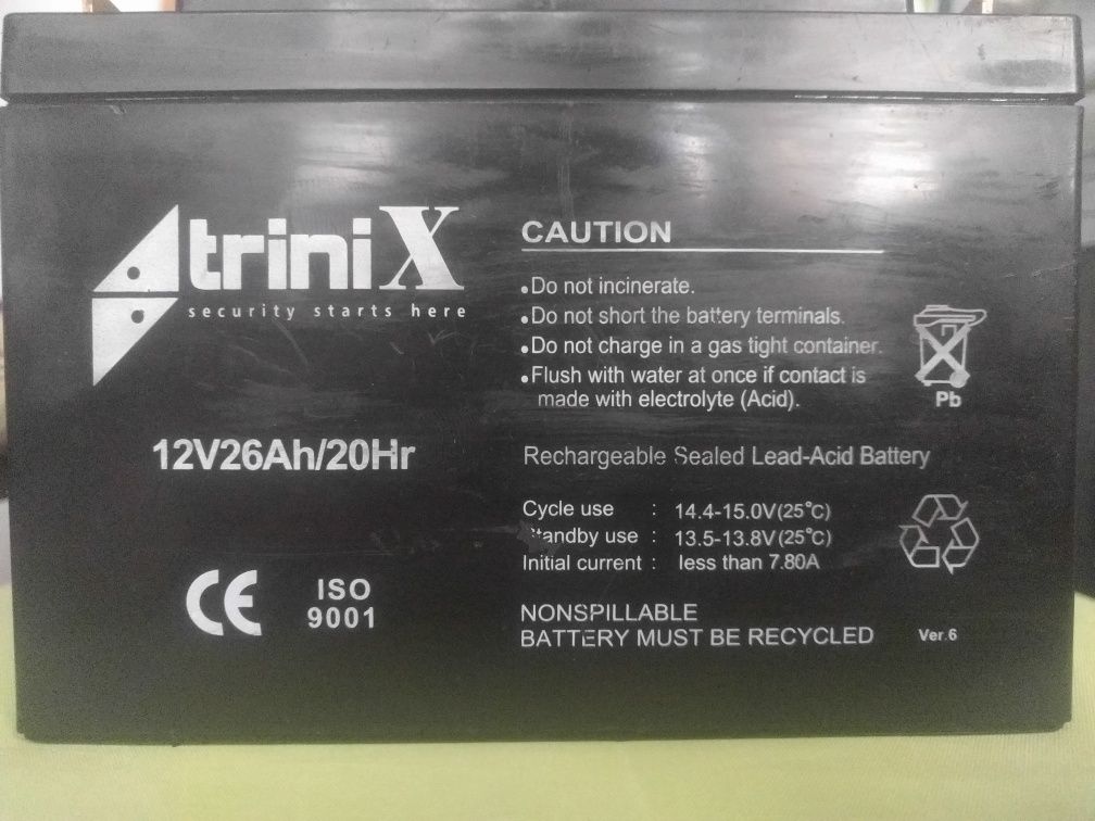 Акумуляторная батарея TriniX 12v 26Ah/20Hr