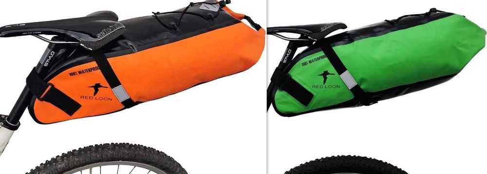 sakwa rowerowa pod siodło wodoodporna 15L torba na rower red loon