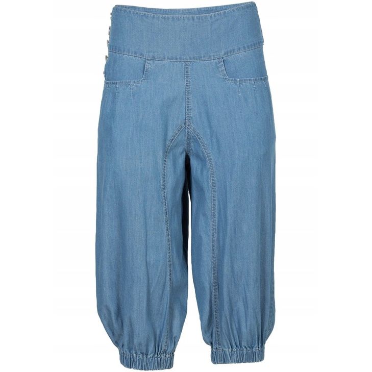 bonprix jeansowe spodnie damskie rybaczki alladynki pumpy krótkie 34