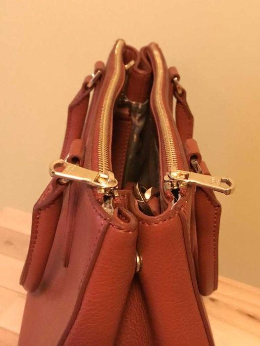 Torebka skórzana Patrizia Pepe 2V9941/A4U8-B702 Deep Bronze