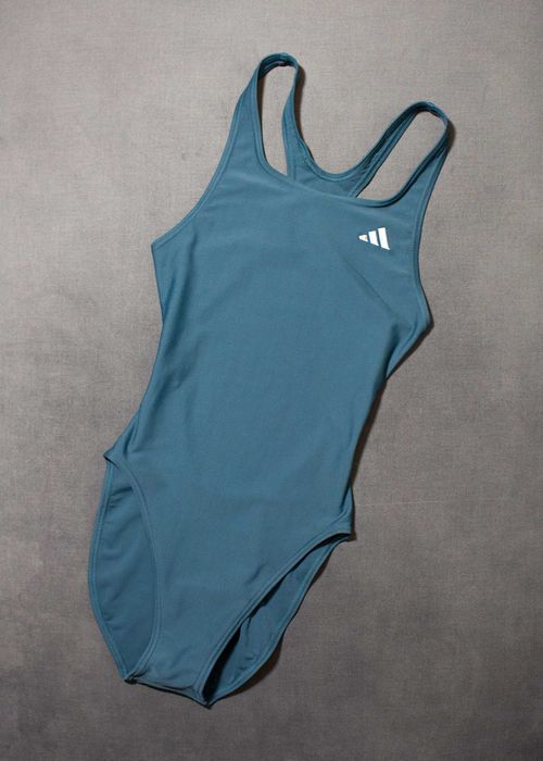 Niebieski strój kąpielowy jednoczęściowy damski Adidas