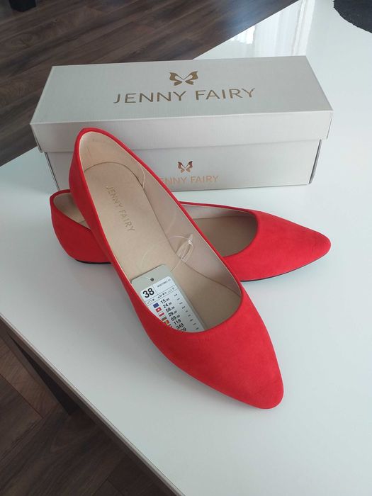 Nowe czerwone baleriny Jenny Fairy 38