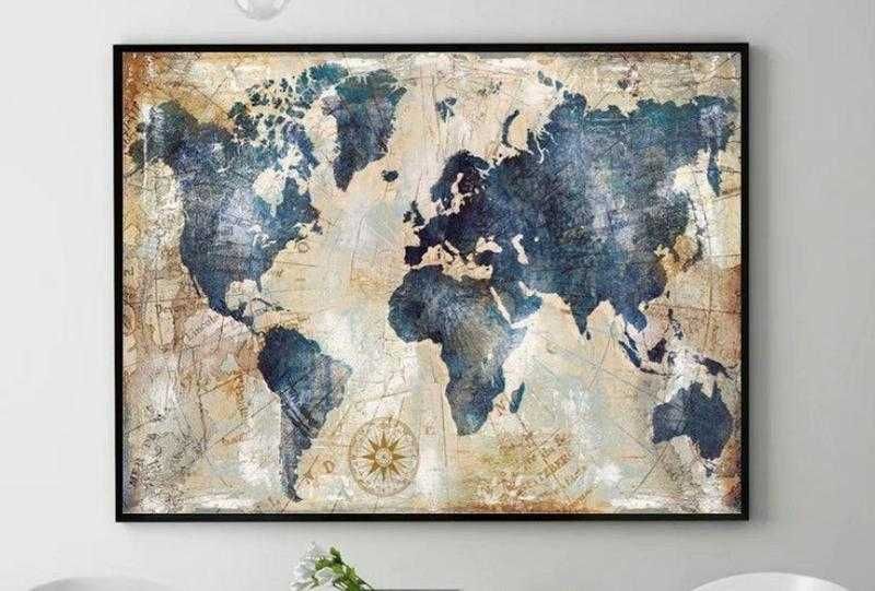 Плакат, картина, карта світу