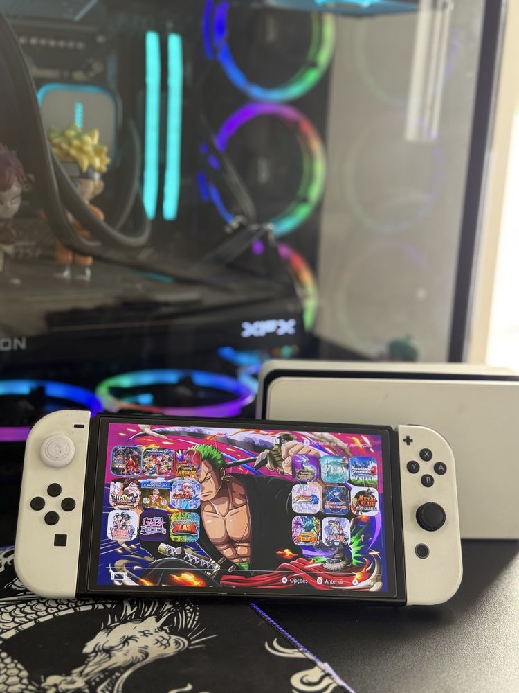 Nintendo Switch oled desbloqueado 384GB