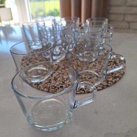 Szklanki białe szkło 11 sztuk