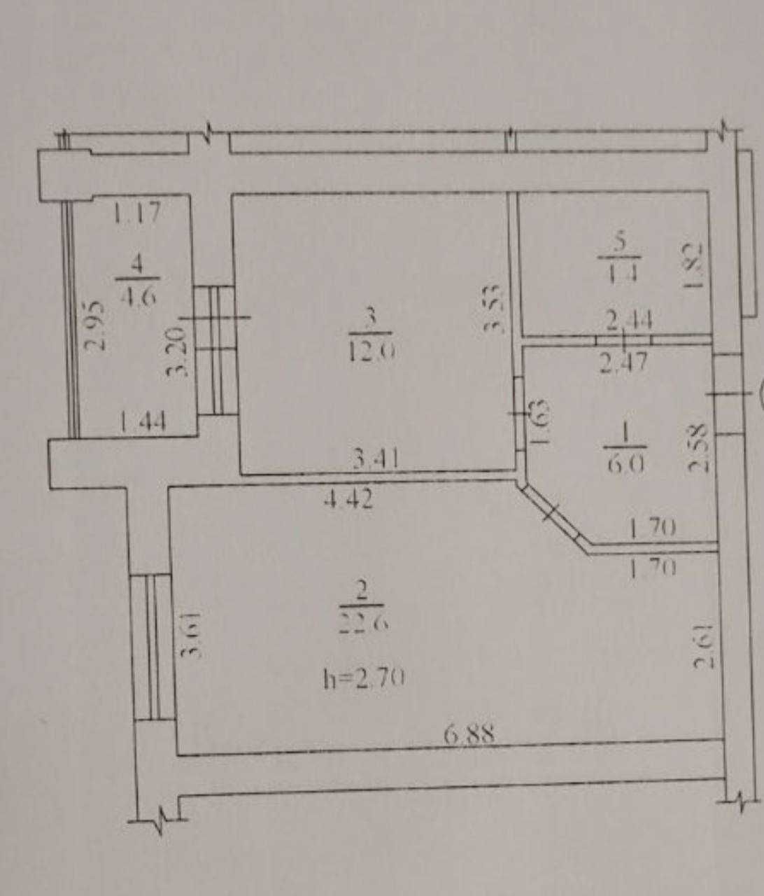 Продам 1-К Новобудова(без паркомісця), 50м.кв., Вокзальна