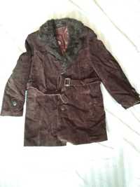 Куртка зимняя мужская, новая, замшевая, коричневая, размер 46-48, то