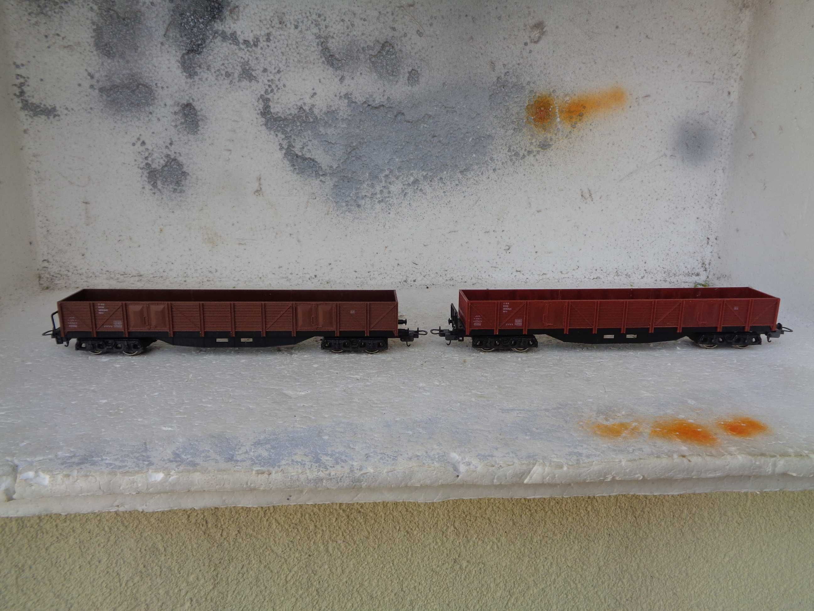 1:87 LIMA  2 vagões compridos caixa aberta da DB comboio