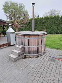Ruska bania balia ogrodowa drewniana basen hot tub