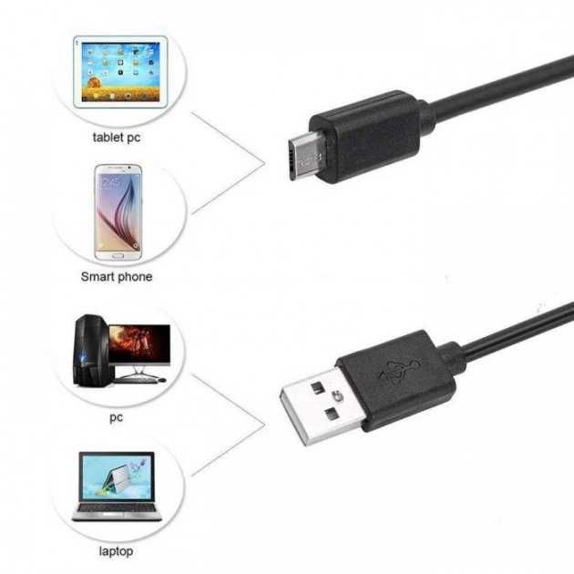 Камера ендоскоп з кабелем на 2 метри 7 мм USB / micro USB